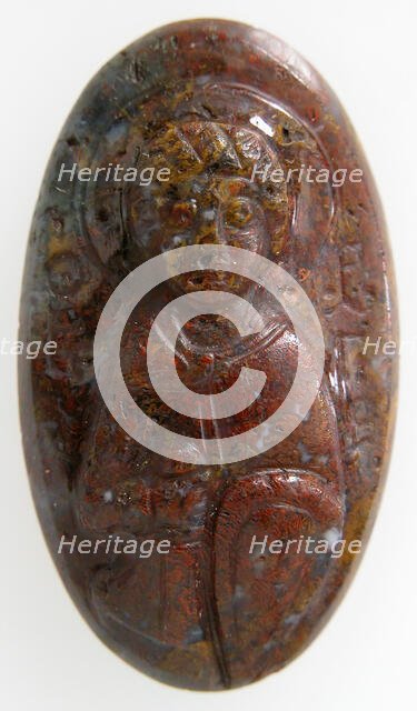 Cameo with Saint George, Byzantine, 1100-1300. Creator: Unknown.