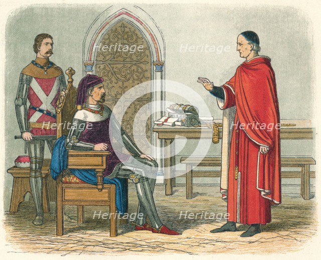 'Gascoigne refuses to sentence a prelate or peer', 1405 (1864). Artist: James William Edmund Doyle.
