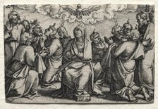 The Life of Jesus Christ: The Descent of the Holy Ghost, c. 1534-35. Creator: Georg Pencz (German, c. 1500-1550).