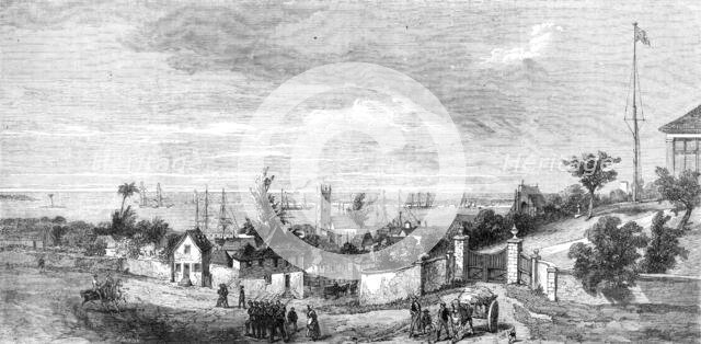 The town and port of Nassau, New Providence, Bahama Islands, 1864. Creator: Mason Jackson.