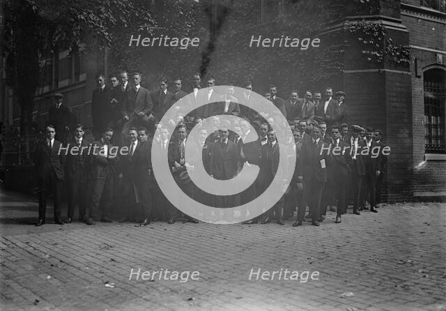 Camp Meade #2 - Drafted Men Leaving For Camp Meade, 1917. Creator: Harris & Ewing.