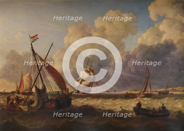 'Fishing Boats off the Dutch Coast', 1823. Artist: Charles Martin Powell.