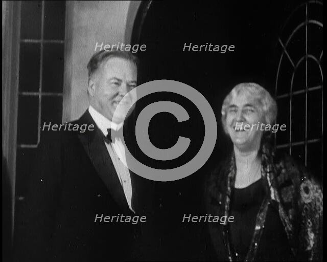 President Herbert Hoover and Lou Henry Hoover, First Lady of the United States of America..., 1932. Creator: British Pathe Ltd.