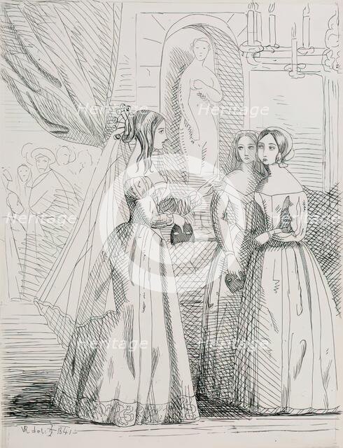 Leonore, Arabella and Rosa, 1841. Creator: Queen Victoria.