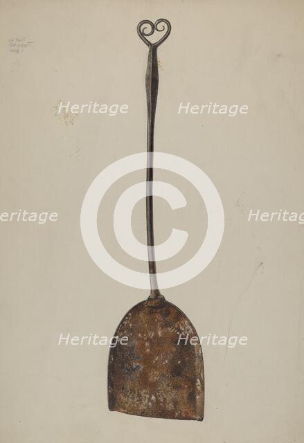 Fireplace Shovel, c. 1942. Creator: Albert Geuppert.