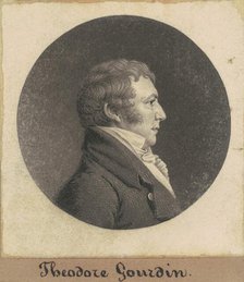 Theodore Gourdin, 1808-1809. Creator: Charles Balthazar Julien Févret de Saint-Mémin.