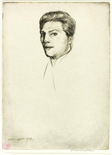 Drypoint Number Five: Portrait, 1909. Creator: Donald Shaw MacLaughlan.