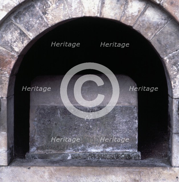 Don Pelayo (718-737) tomb inside the Holy Cave, which began the Conquest of the year 722, giving …