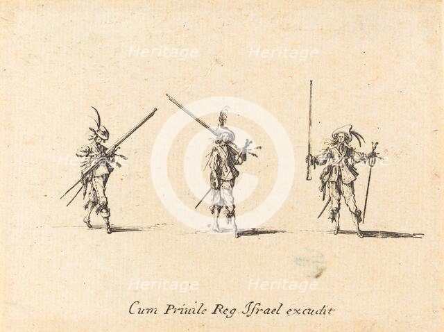 Drill with the Musket, 1634/1635. Creator: Jacques Callot.