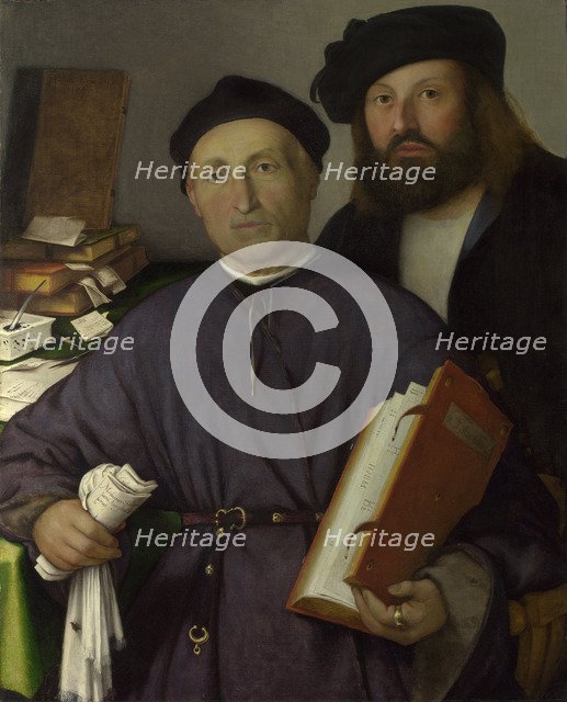 The Physician Giovanni Agostino della Torre and his Son, Niccolò, ca 1515. Artist: Lotto, Lorenzo (1480-1556)