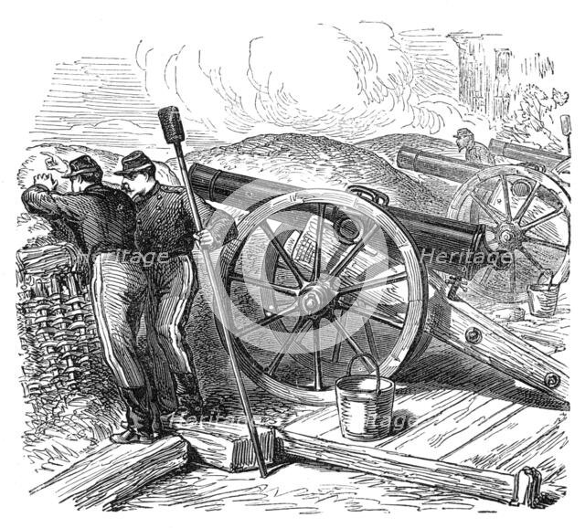 The French Siege of Paris: battery at Courbevoie, 1871. Creator: Unknown.