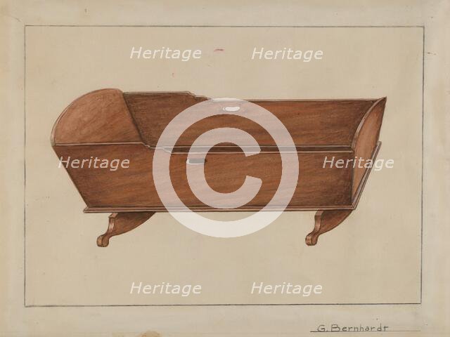 Child's Cradle, c. 1936. Creator: Gerald Bernhardt.