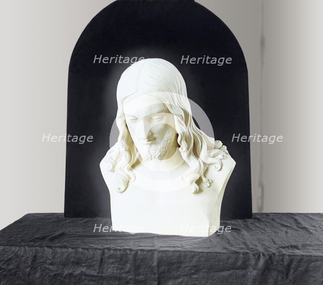 Bust of Jesus, Tver museum, between 1905 and 1915. Creator: Sergey Mikhaylovich Prokudin-Gorsky.