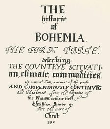 'The Historie of Bohemia', 1619-1620, (1947).  Creator: Unknown.