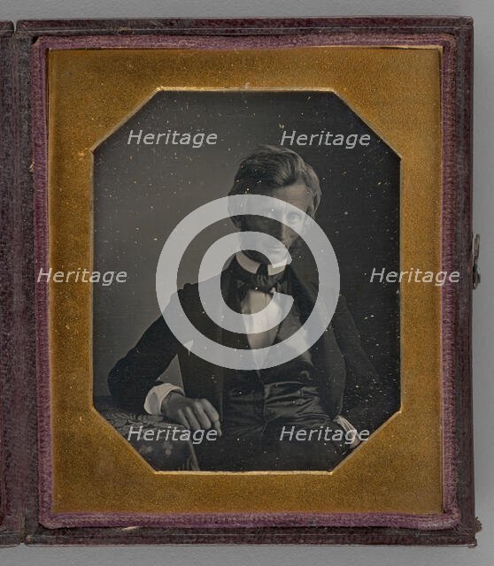 Untitled (Portrait of Man), 1846. Creator: Mathew Brady.