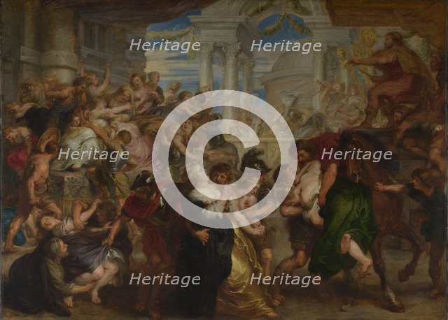 The Rape of the Sabine Women, ca 1637-1640. Artist: Rubens, Pieter Paul (1577-1640)