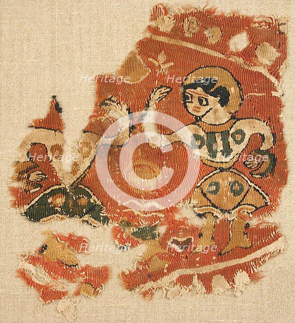 Textile Fragment, Byzantine, 7th-8th century. Creator: Unknown.