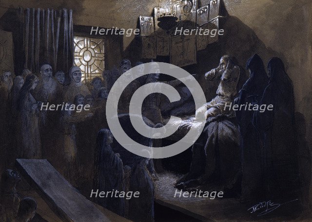 'Ivan the Terrible and the Ghosts of His Victims', 19th or early 20th century. Artist: Mikhail Petrovich Klodt