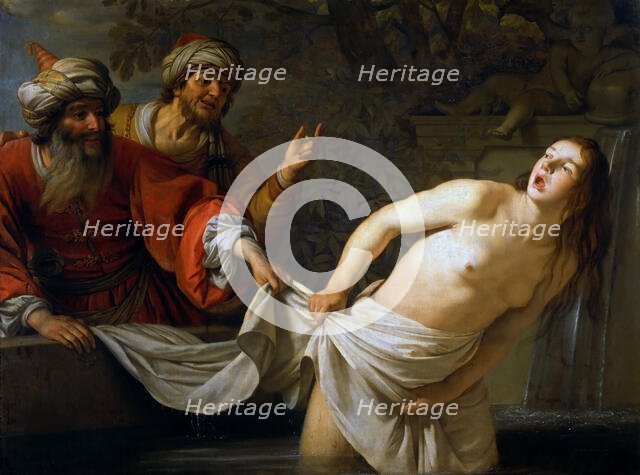 Susanna and the Elders, 1655. Creator: Honthorst, Gerrit, van (1590-1656).