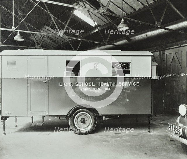 Mobile dental unit, 1947. Artist: Unknown.