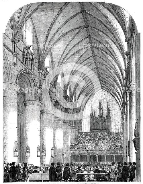 The Grand Musical Festival in Gloucester Cathedral, 1850. Creator: Unknown.