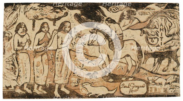 Change of Residence, from the Suite of Late Wood-Block Prints, 1899. Creator: Paul Gauguin.