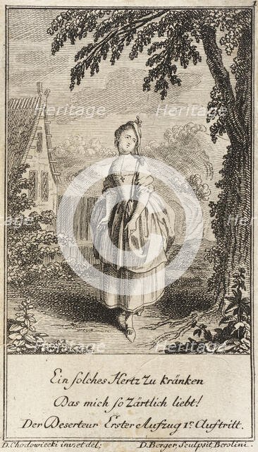 Plate 1 from The Deserter by Sedaine, 1775. Creator: Daniel Berger.