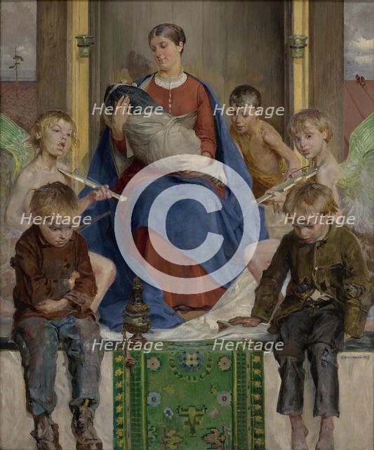 Madonna and Children, 1897. Creator: Jacek Malczewski.