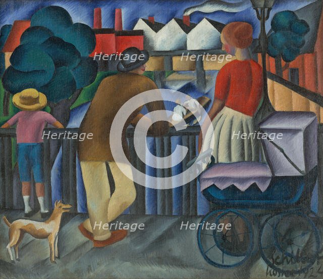 Urban scene, 1924. Creator: Gejza Schiller.