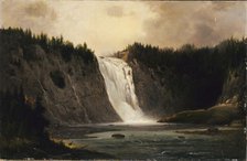 Waterfall on Mont-Morency, 1864. Creator: Robert Seldon Duncanson.