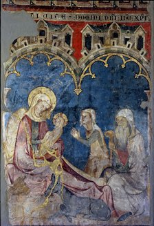  'The Nativity', representing the Virgin and Child and the figures of Mary Salome and Joseph (thi…