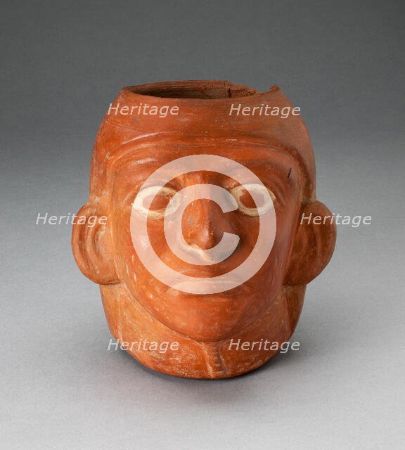 Potrait Jar of a Ruler Wearing Simple Headdress, 100 B.C./A.D. 500. Creator: Unknown.