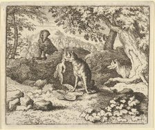 The Badger Hurries to Warn Renard of the Lion's Intention, 1650-75. Creator: Allart van Everdingen.
