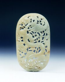 Reticulated jade panel, late Ming dynasty, China, 1550-1644. Artist: Unknown