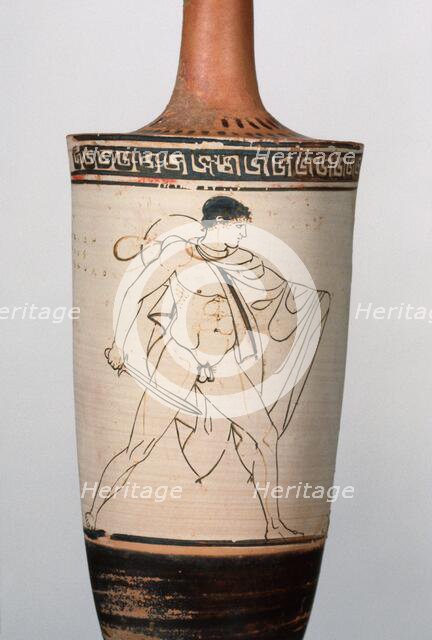 Attic White-Ground Lekythos, about 460 BC. Creator: Tymbos Painter.