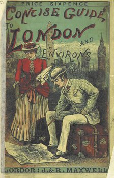 Tourists with map of London, 1885.  Creator: Unknown.