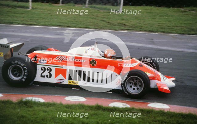 Alfa Romeo Tipo 179, Giacomelli, 1980 British Grand Prix at Brands Hatch. Creator: Unknown.
