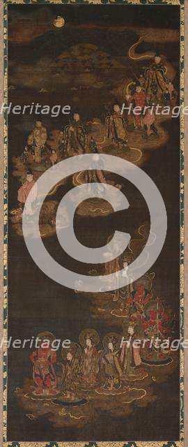 Descent of the Nine Luminaries and the Seven Stars at Kasuga, 1300s. Creator: Unknown.