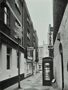 1-2 Marlborough Court, Westminster LB, London: front elevations, telephone box, lamp post..., 1975. Creator: Unknown.