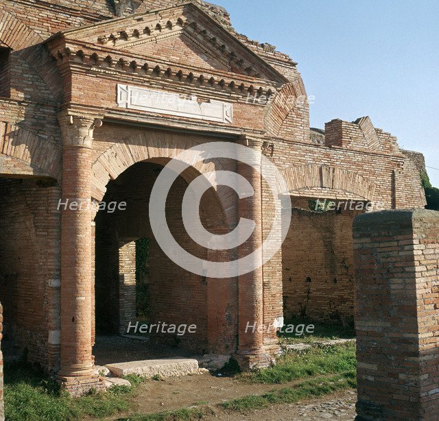 Doorway and warehouse at the Roman port of Ostia, 2nd century. Artist: Unknown