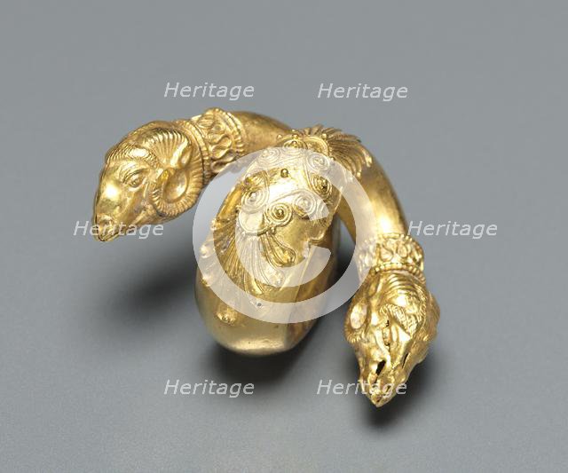 Hair Ringlet with Ram Head, c. 4th Century BC. Creator: Unknown.