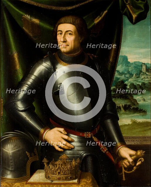 Portrait of Alfonso V (1396-1458), King of Aragon, 1557. Creator: Juanes, Juan de (c. 1507-1579).