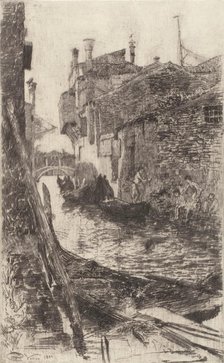 A Venetian Canal, 1880. Creator: Charles Abel Corwin.