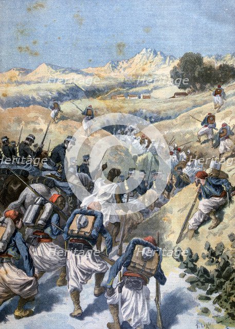 'Battle with the Brigands, Algeria', 1892. Artist: Frederic Lix