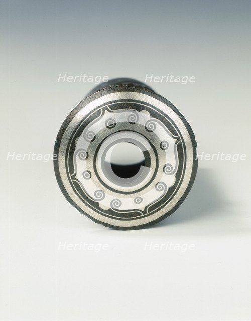 Bronze fitting with silver inlays, Eastern Zhou dynasty, China, 4th-3rd century BC. Artist: Unknown