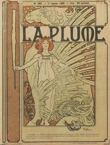 Cover of "La Plume" No 209, 1898. Creator: Mucha, Alfons Marie (1860-1939).