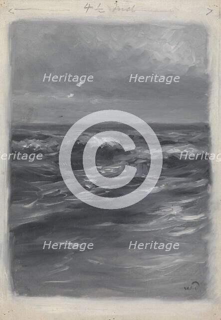 "Atterspeilet" Illustration for Henrik Wergeland, The English pilot, probably 1894. Creator: Wilhelm Peters.