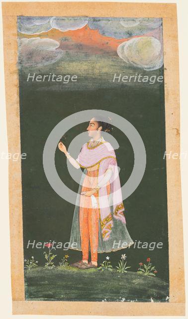 Lady Holding a Flower, c. 1670s-80s. Creator: Unknown.