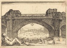 Ponte Vecchio, Florence, c. 1617. Creator: Jacques Callot.