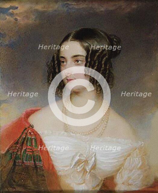 Portrait of Countess Delfina Potocka, née Komar (1807-1877), 1839. Creator: Daffinger, Moritz Michael (1790-1849).